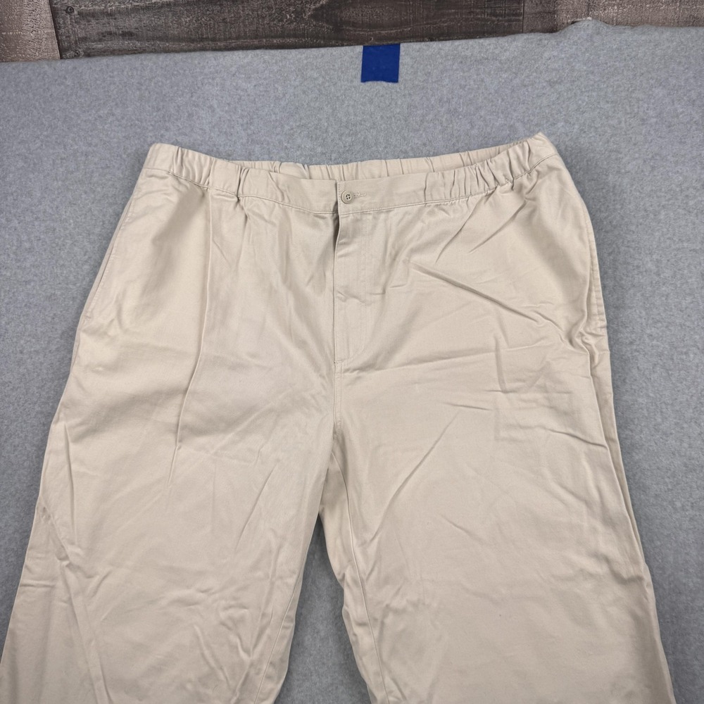 St Johns Bay Pants Mens 42x32 Beige Easy Weekend Twill Relaxed Chino Travel NEW - Picture 5 of 9